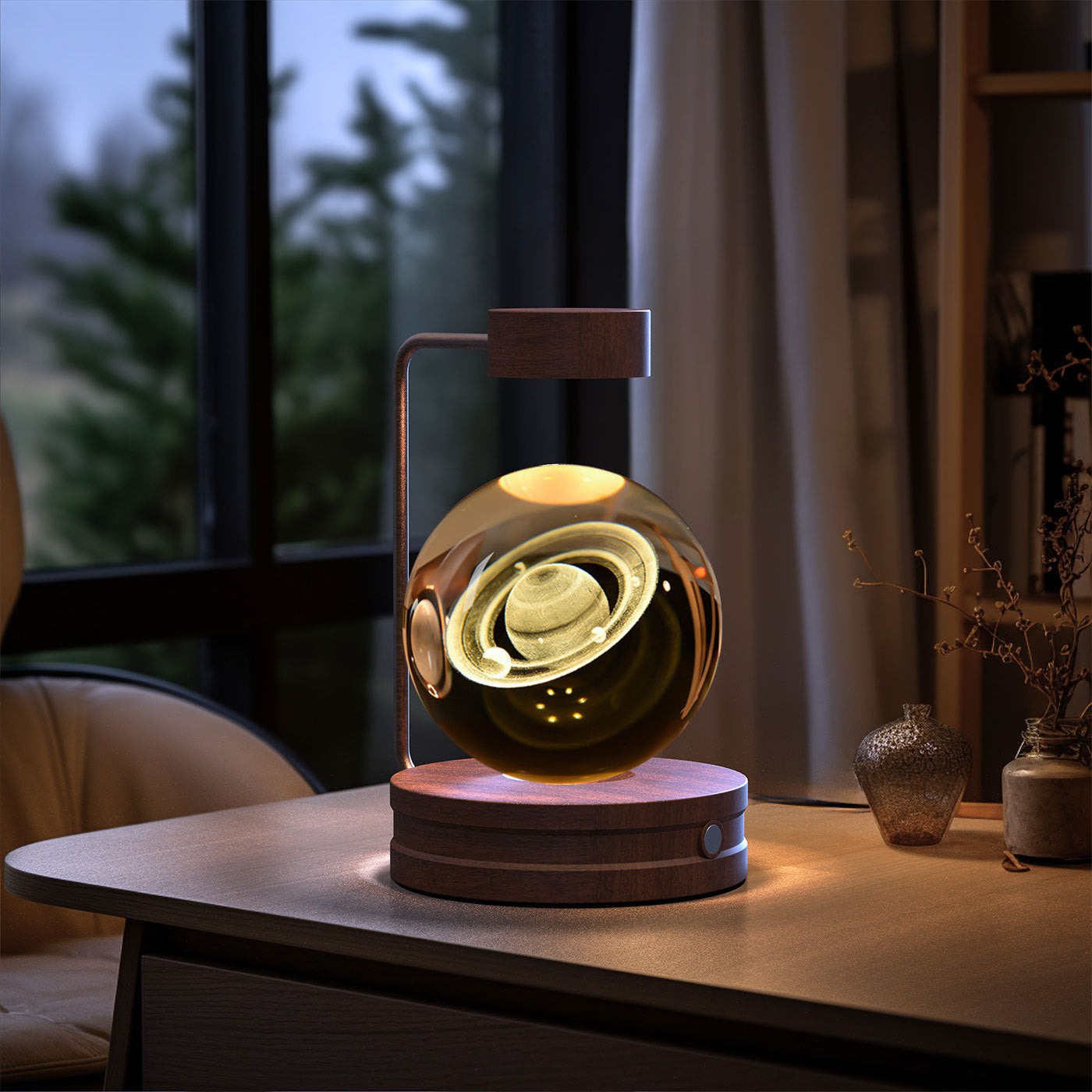Dinosaur Crystal Ball Night Light - USB Bedside Lamp