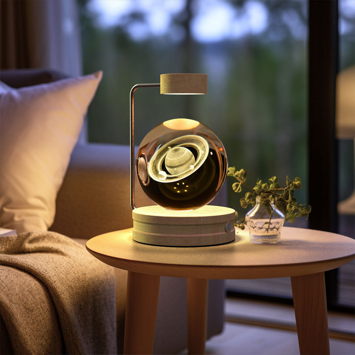 Dinosaur Crystal Ball Night Light - USB Bedside Lamp