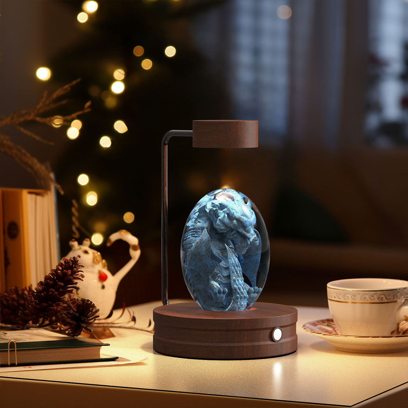 Dinosaur Crystal Ball Night Light - USB Bedside Lamp