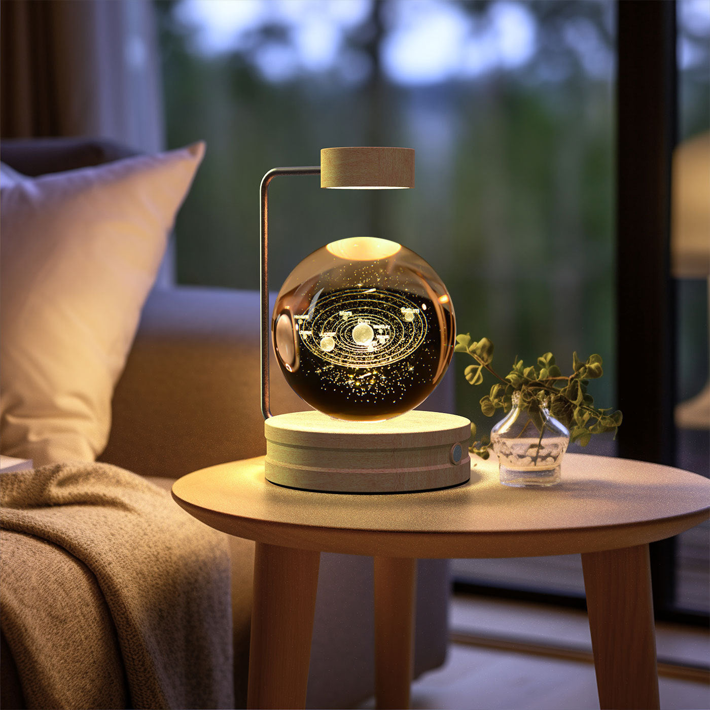 Dinosaur Crystal Ball Night Light - USB Bedside Lamp
