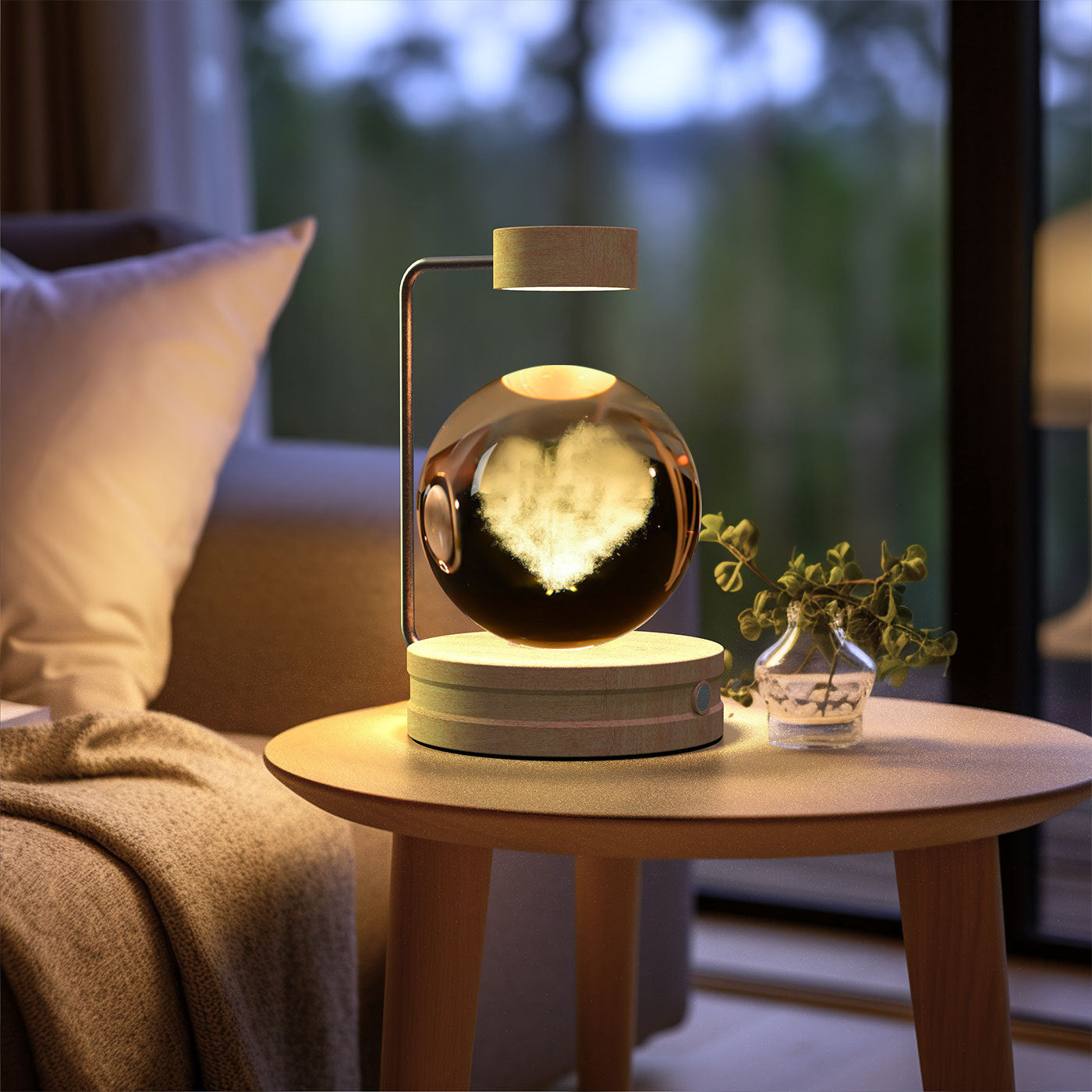 Dinosaur Crystal Ball Night Light - USB Bedside Lamp