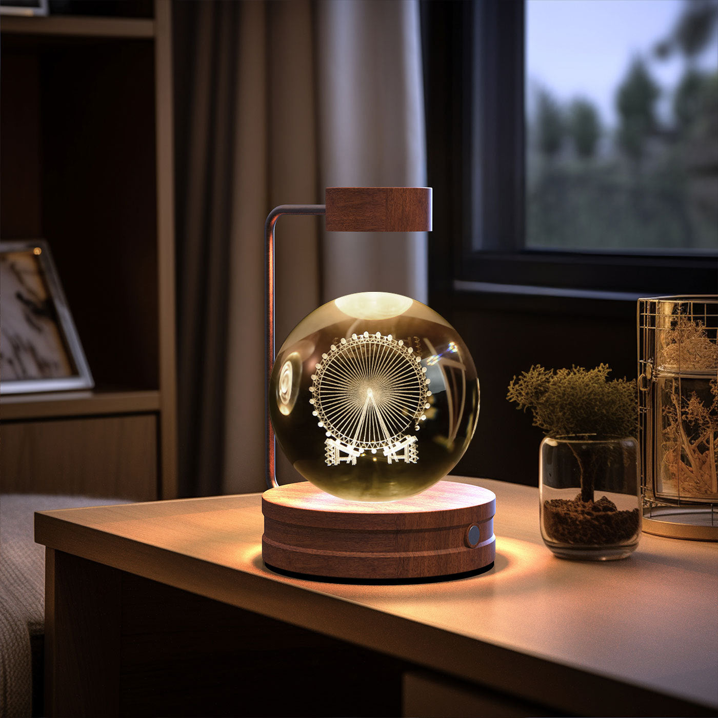 Dinosaur Crystal Ball Night Light - USB Bedside Lamp