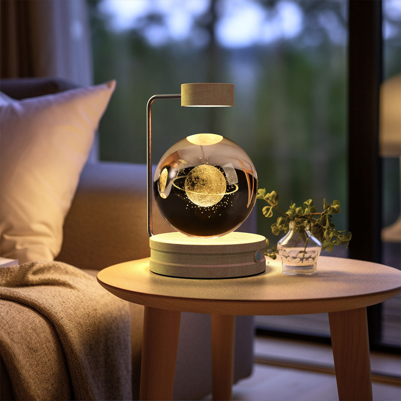 Dinosaur Crystal Ball Night Light - USB Bedside Lamp
