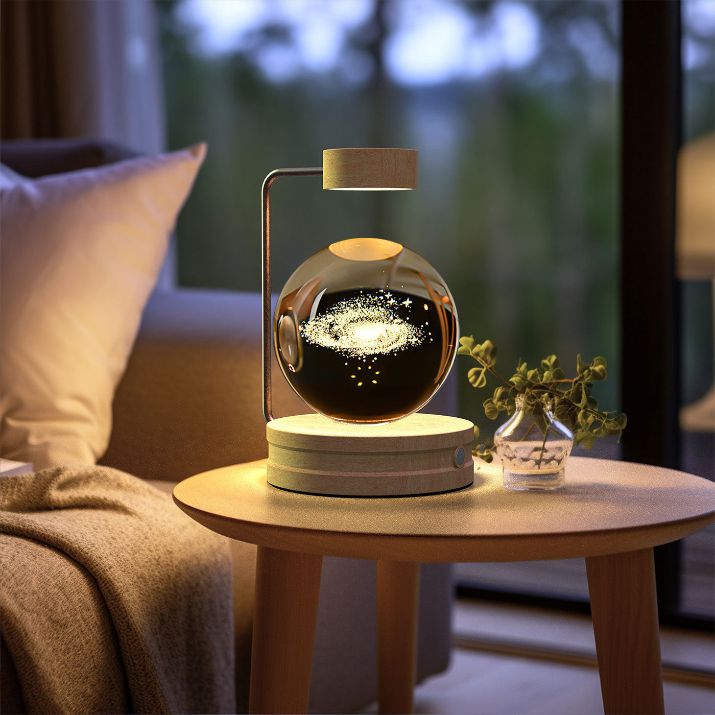 Dinosaur Crystal Ball Night Light - USB Bedside Lamp