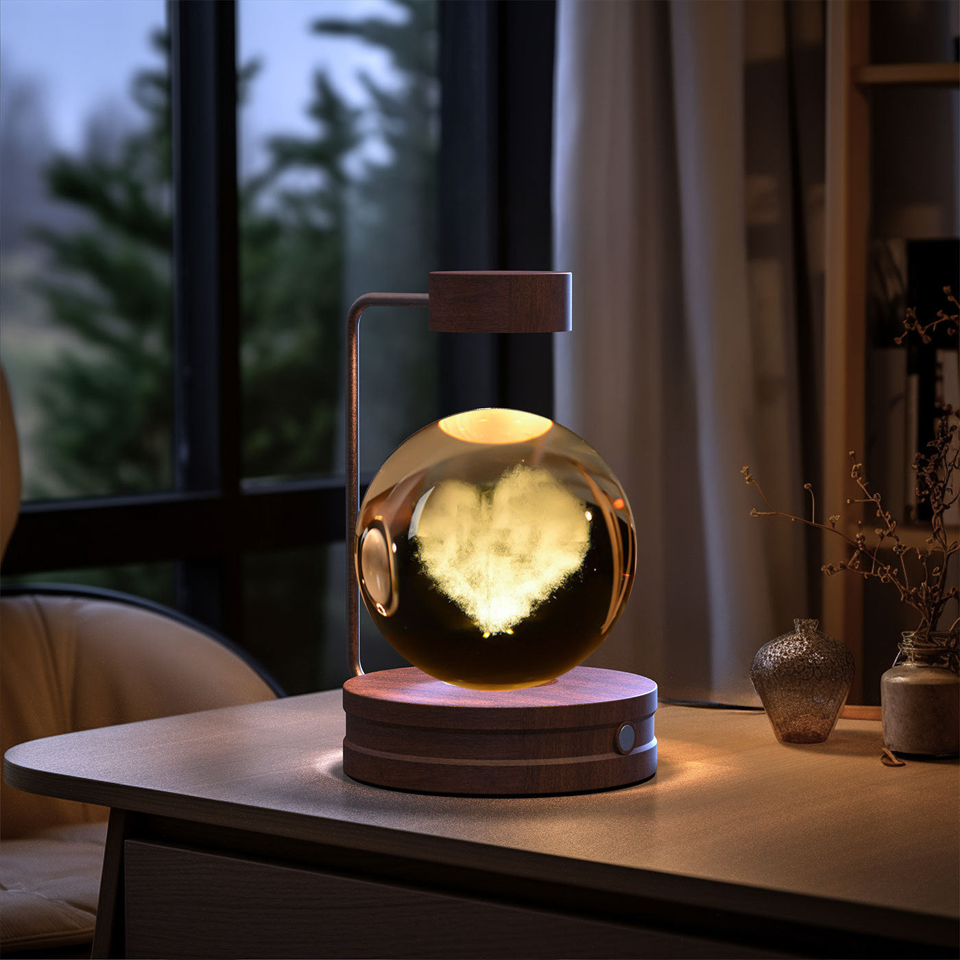 Dinosaur Crystal Ball Night Light - USB Bedside Lamp