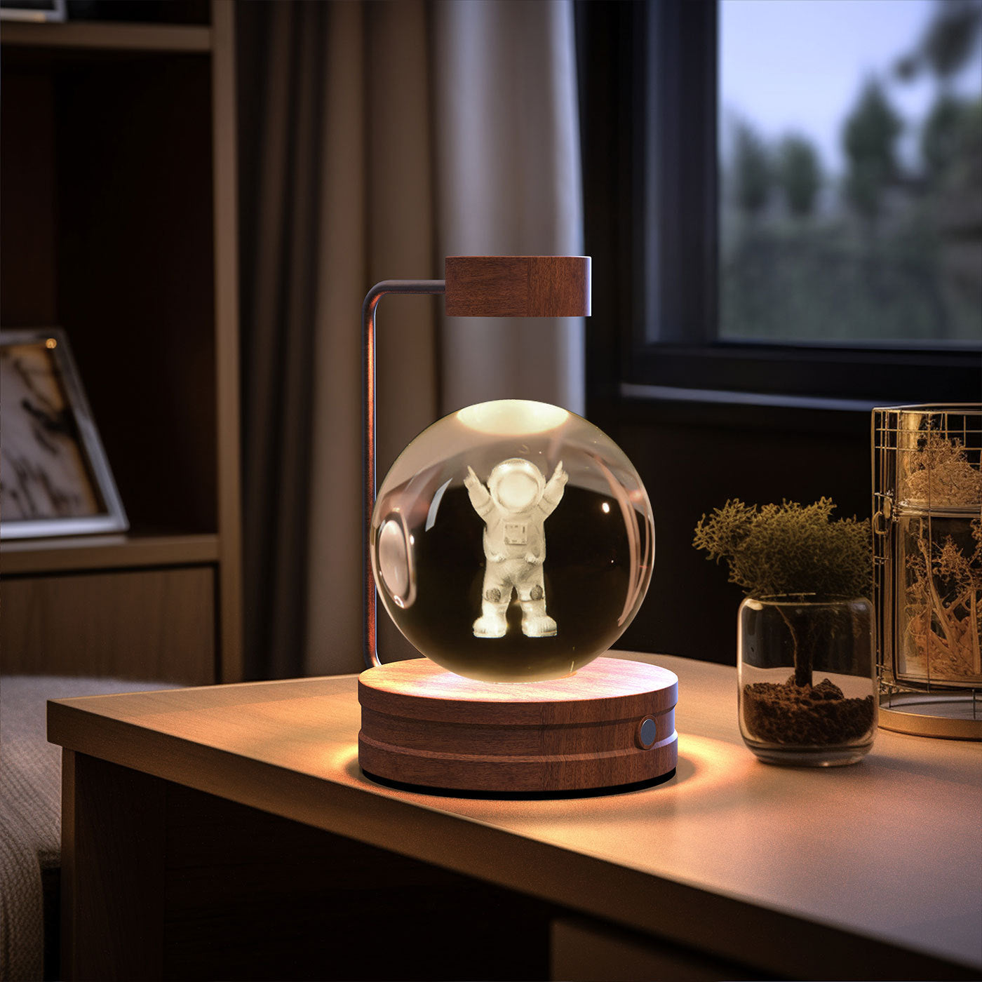 Dinosaur Crystal Ball Night Light - USB Bedside Lamp
