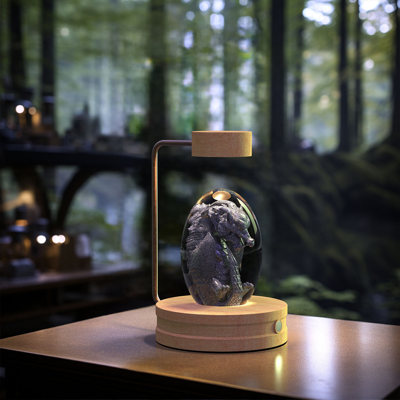 Dinosaur Crystal Ball Night Light - USB Bedside Lamp