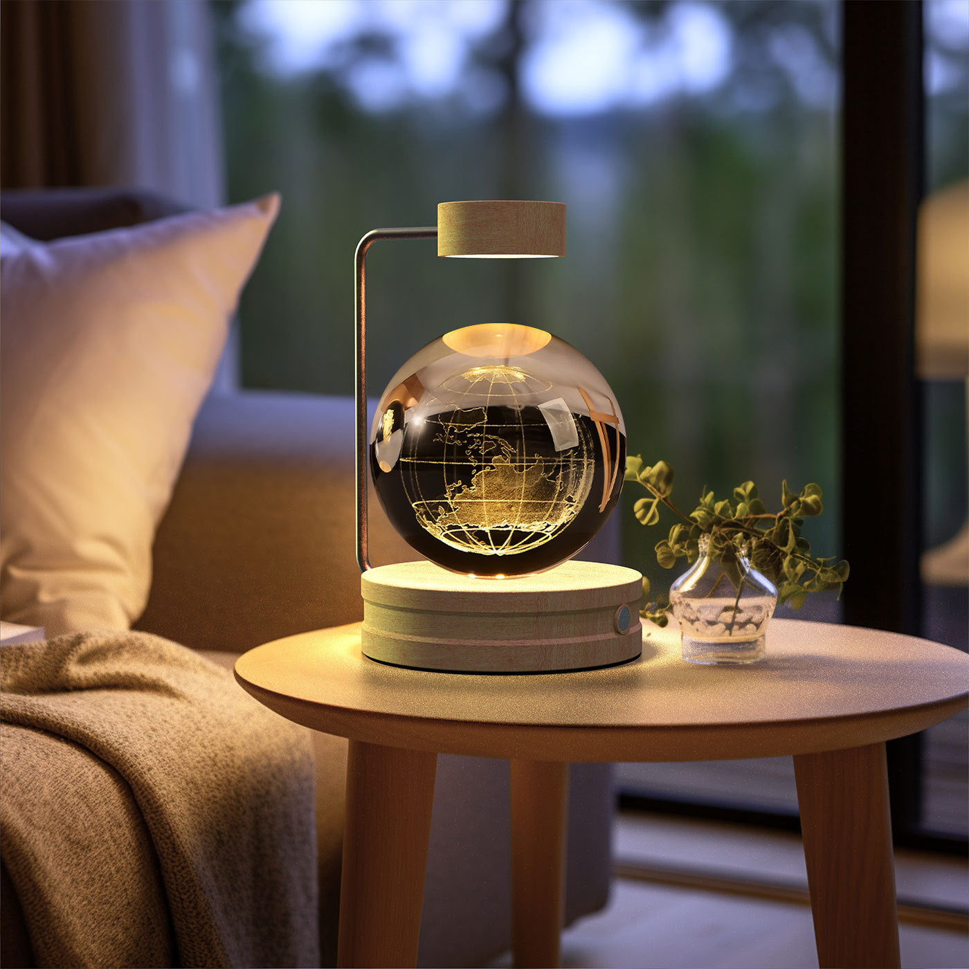 Dinosaur Crystal Ball Night Light - USB Bedside Lamp