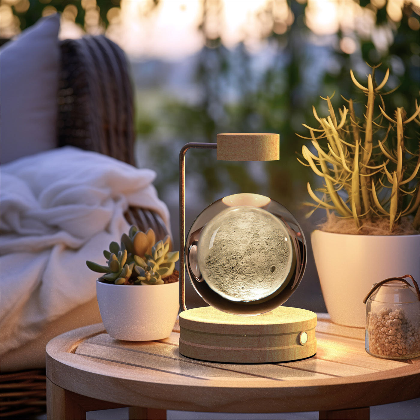 Dinosaur Crystal Ball Night Light - USB Bedside Lamp