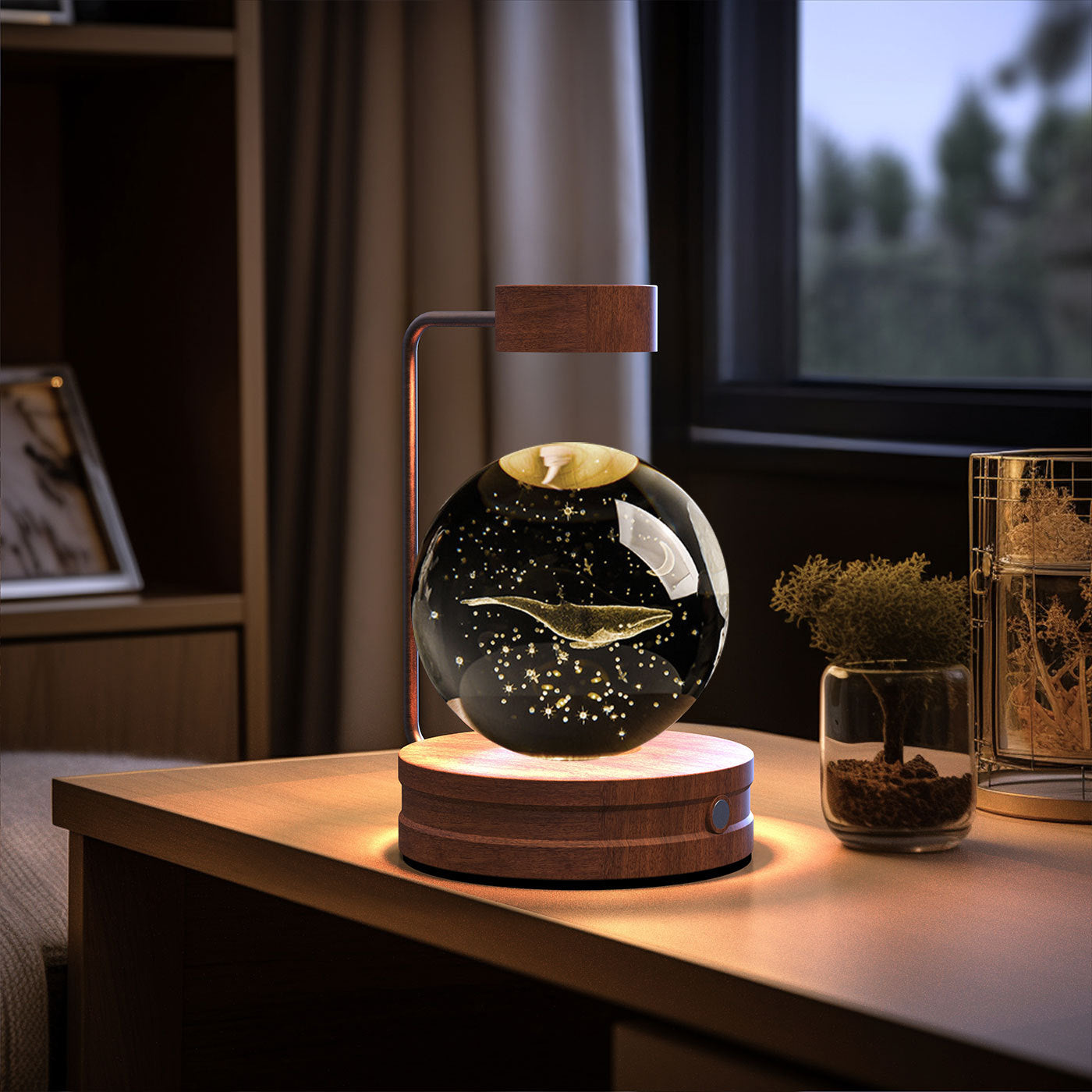 Dinosaur Crystal Ball Night Light - USB Bedside Lamp