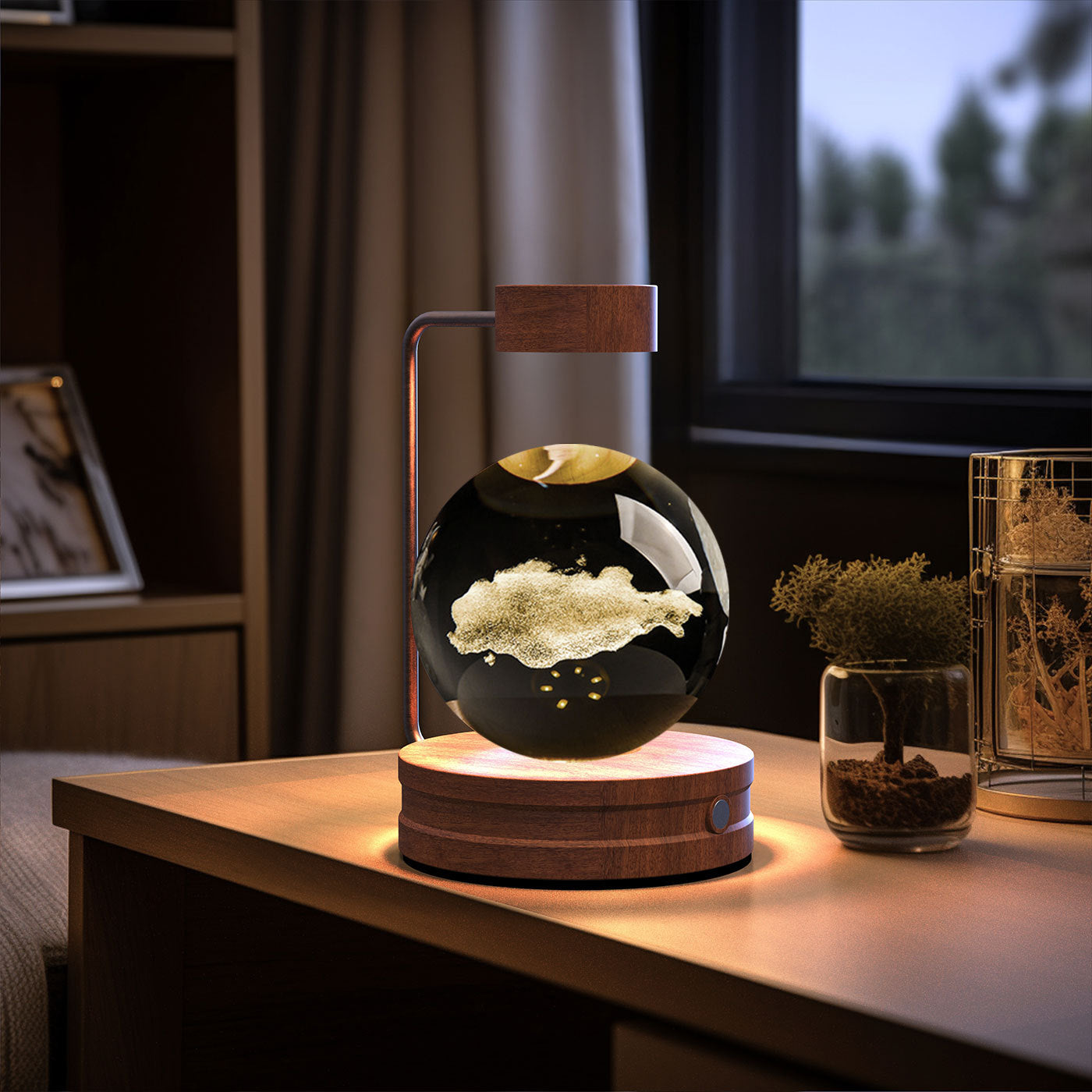 Dinosaur Crystal Ball Night Light - USB Bedside Lamp
