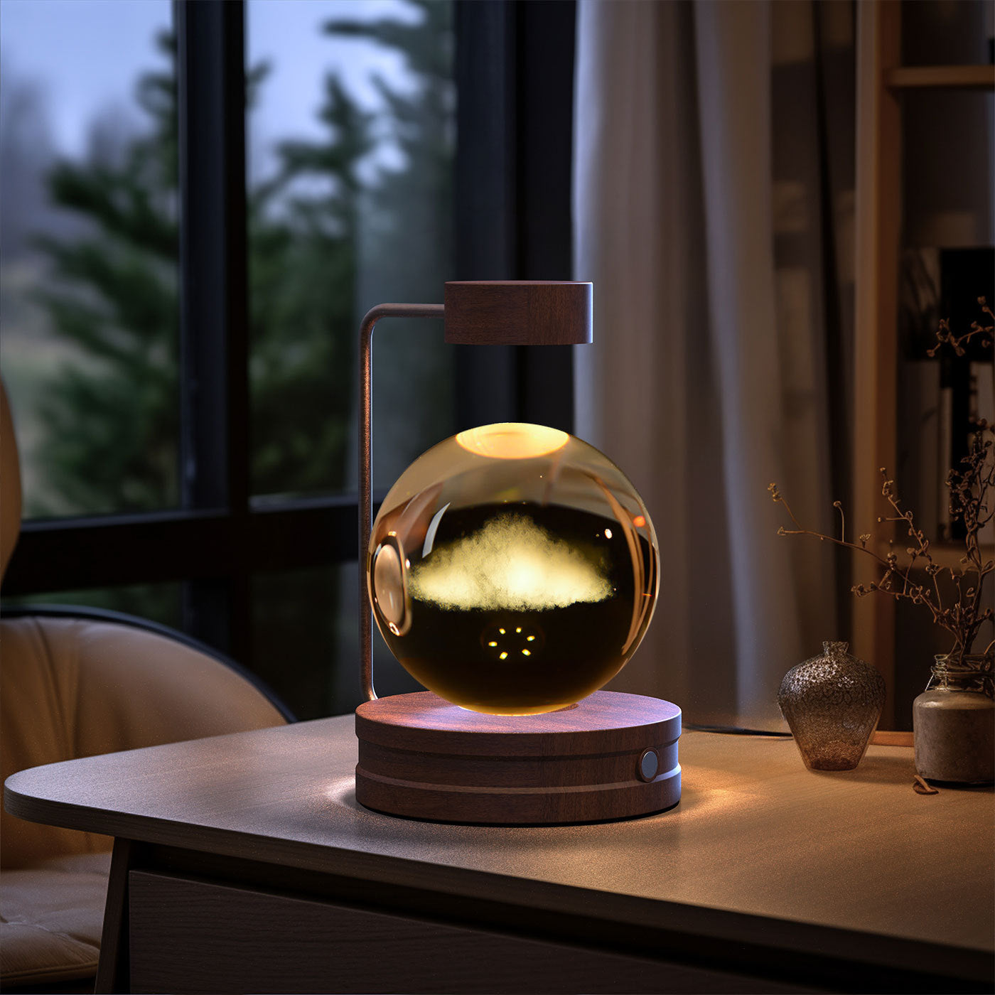 Dinosaur Crystal Ball Night Light - USB Bedside Lamp