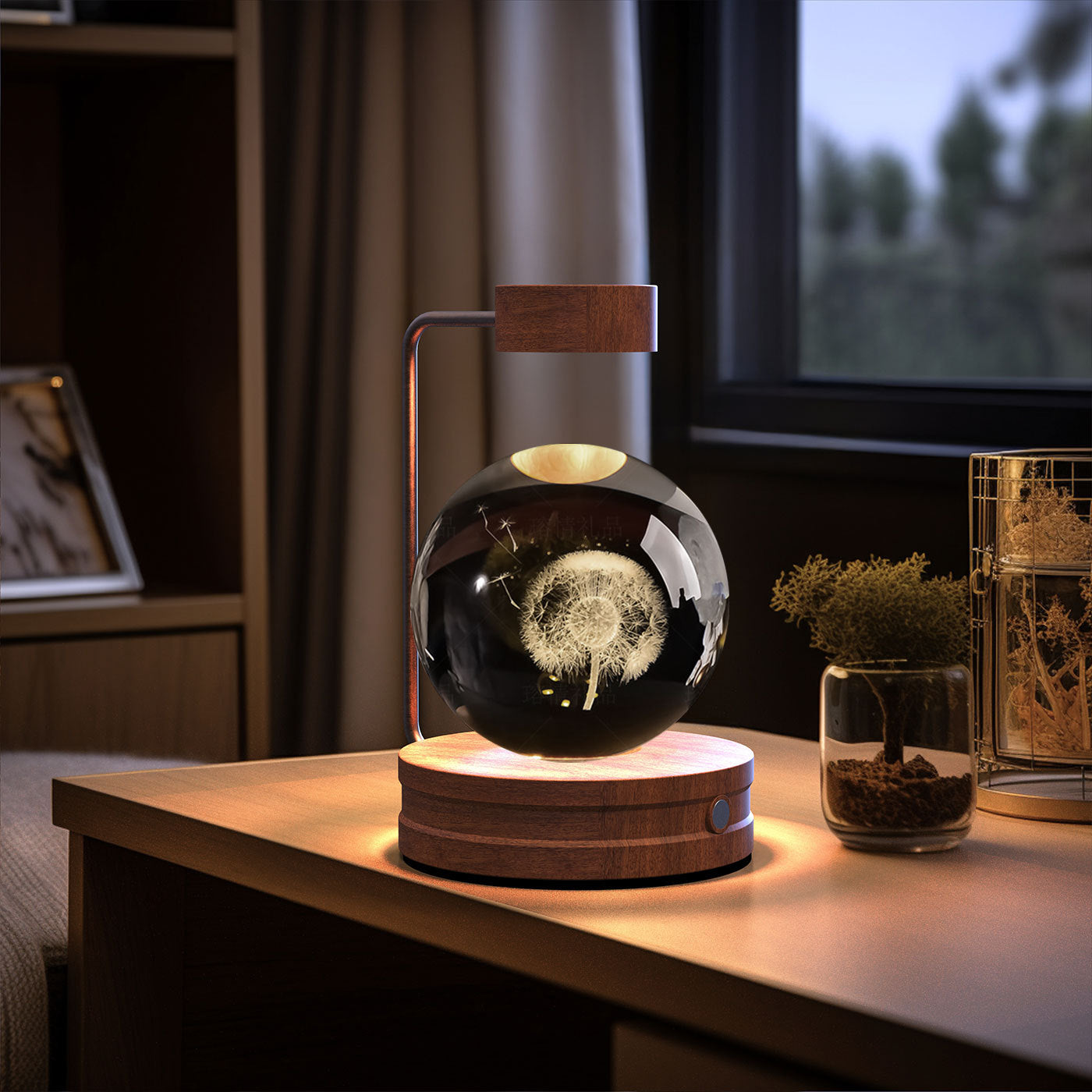 Dinosaur Crystal Ball Night Light - USB Bedside Lamp