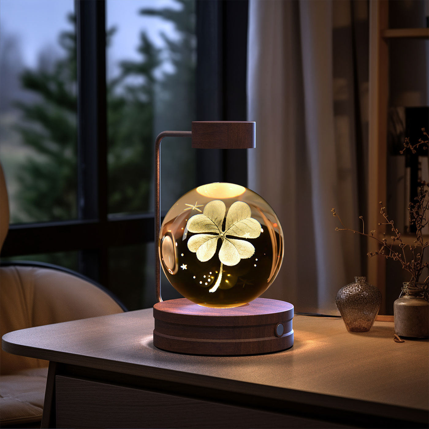 Dinosaur Crystal Ball Night Light - USB Bedside Lamp