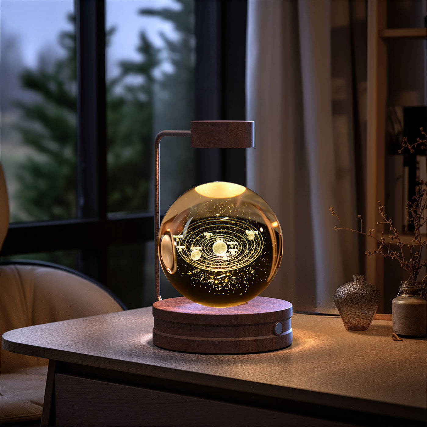 Dinosaur Crystal Ball Night Light - USB Bedside Lamp