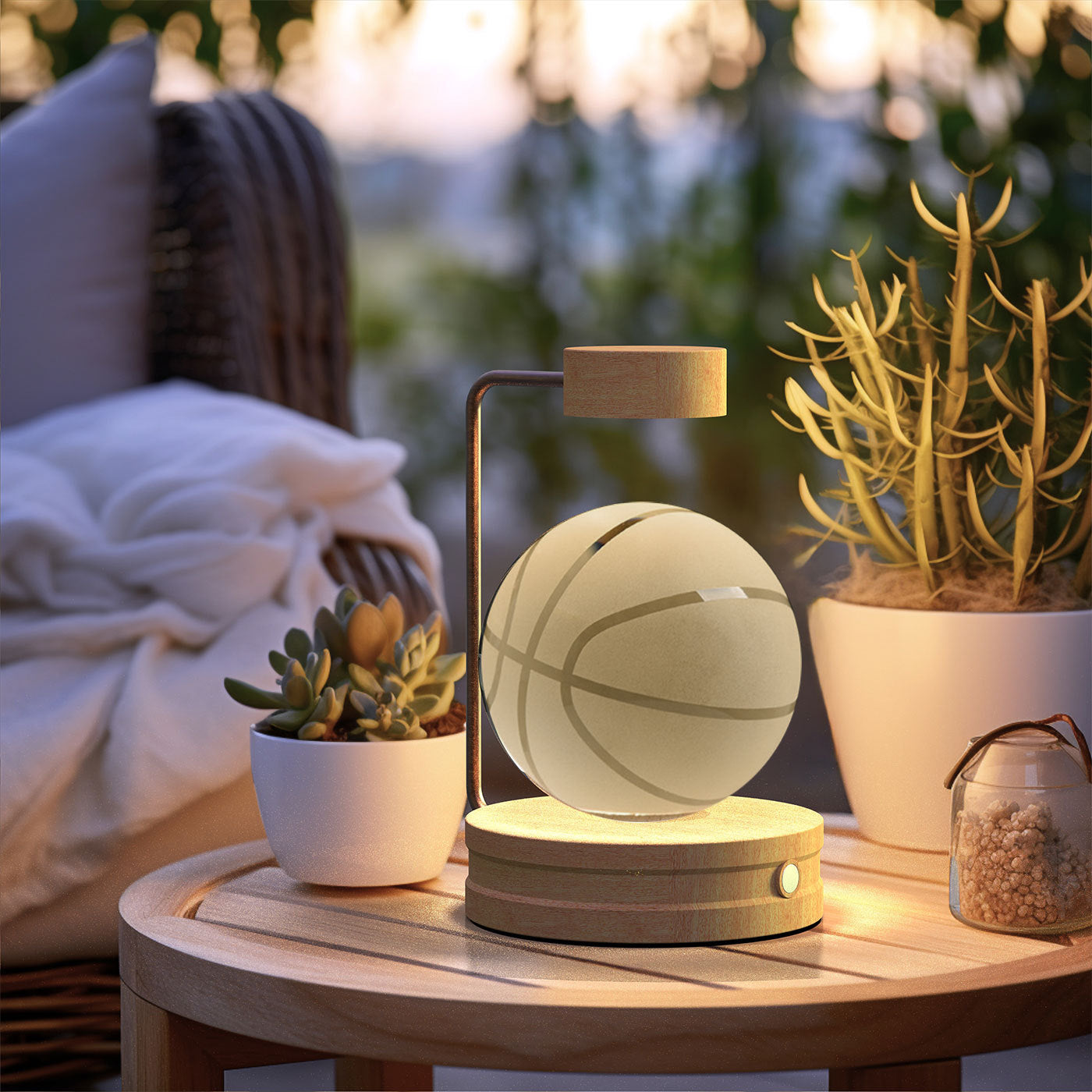 Dinosaur Crystal Ball Night Light - USB Bedside Lamp