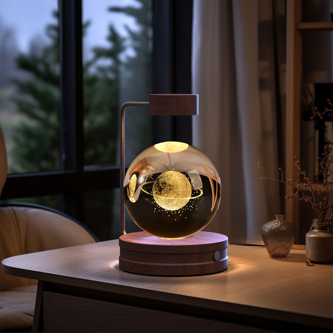 Dinosaur Crystal Ball Night Light - USB Bedside Lamp