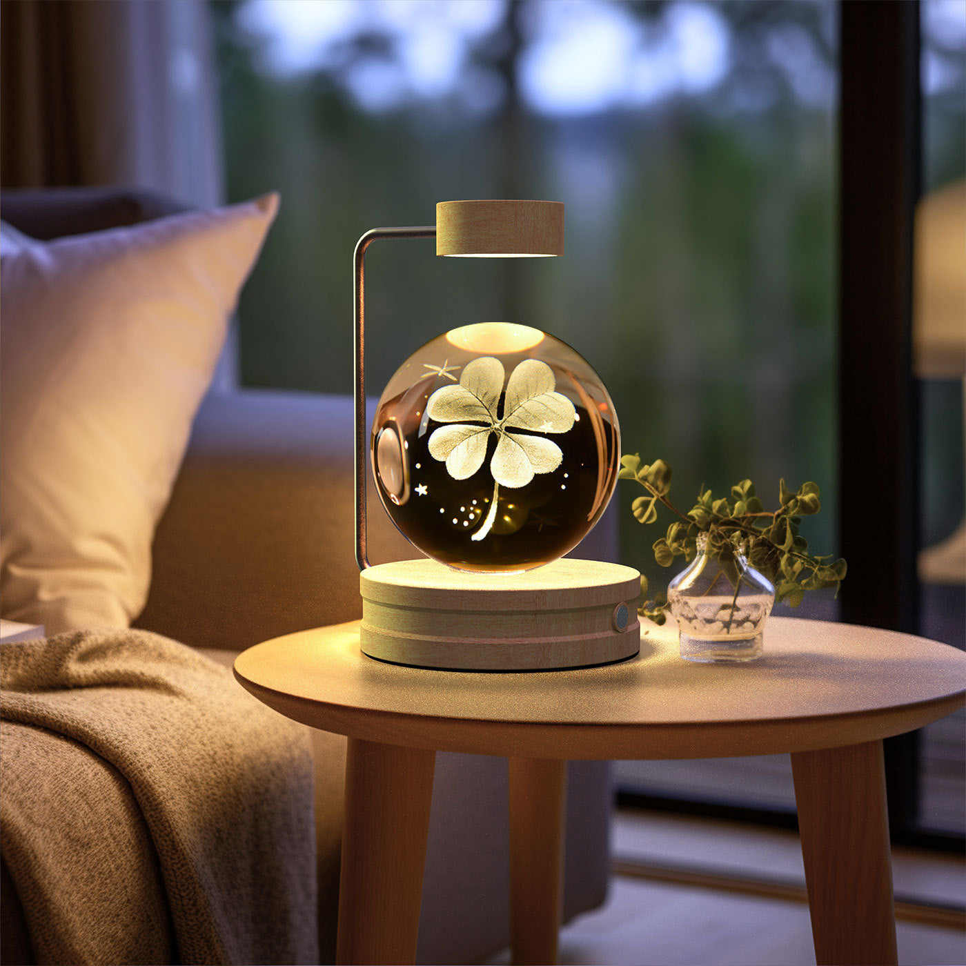 Dinosaur Crystal Ball Night Light - USB Bedside Lamp