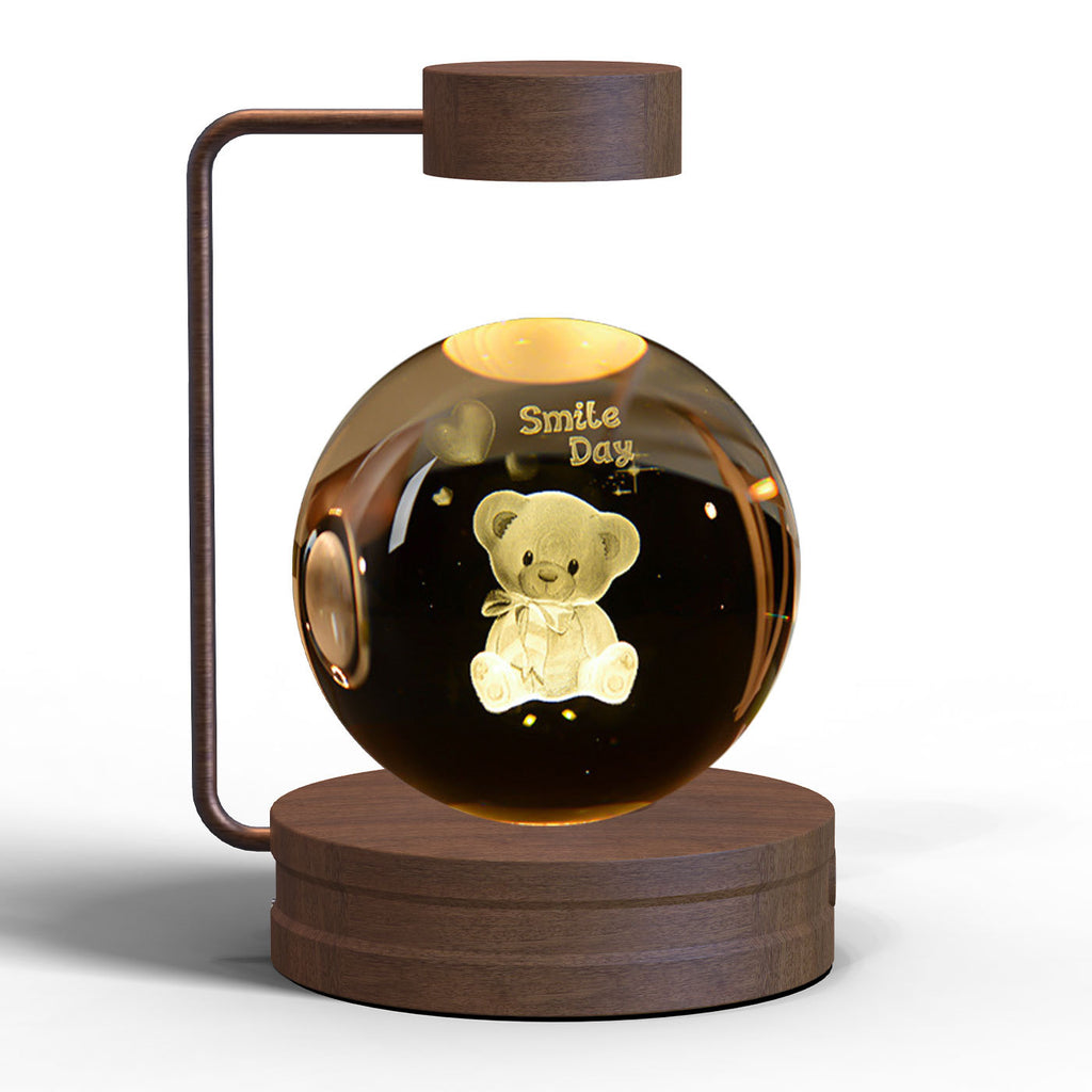 Dinosaur Crystal Ball Night Light - USB Bedside Lamp