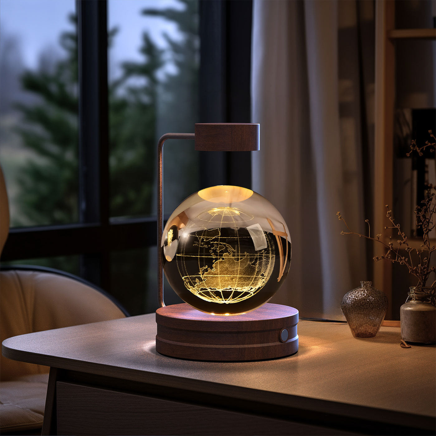 Dinosaur Crystal Ball Night Light - USB Bedside Lamp